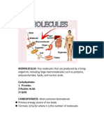 BIOMOLECULES-Any Molecules That Are Produced by A Living