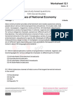 (Worksheet 12.1) - (Lifelines of National Economy)