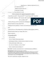 Factors Associated With Complicated Pneumonia in Children