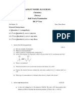 Chemistry Question Paper Second Year