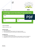 English - Stage 8 - p1 QP 2022