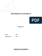 Method Statement Draft