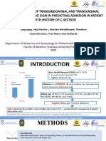 Accuracy Test of Transabdominal and Transvaginal Ultrasound Sliding Sign in Predicting Adhesion in Patient With History of C-Section