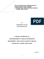 Analysis of Filling System and Consequences of Misfiled Patient Case Folders