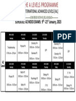 A2 Mock Schedule