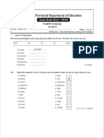 Grade 08 English 3rd Term Test Paper With Answers 2020 Southern Province