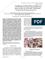 The Effect of Amendment of Fish Waste Fertilizer To Soil and Its Impact On The Growth and Nutritional Status of Trigonella Foenum-Graecum