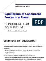 3-1 Equilibrium of Concurrent Forces-Condition For Equilibrium