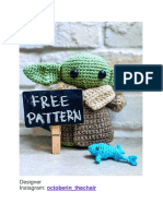 Crochet Baby Yoda PDF Amigurumi Free Pattern