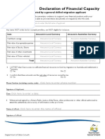 TAS Financial Capacity Declaration Form