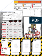 Zombicide Chronicles Survivor Sheets