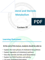 Lecture 35 Cholesterol and Steroids - AH