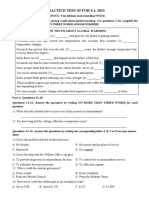 Practice Test 05 For Grade 9.1