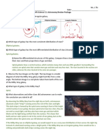 Earth Sci 11 - Astronomy Review Package - KEY