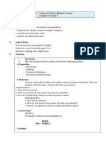 Lesson Plan in Grade 7 BMI