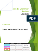 Lesson 5 Grammar Review