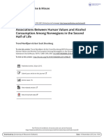 Norfjaen (2015) Associations Between Human Values and Alcohol