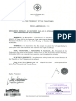 Proclamation No. 359 Barangay Elections Holiday