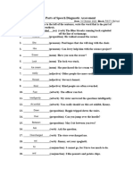 The 8 Parts of Speech Diagnostic Assessment