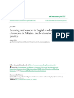 Learning Mathematics in English Medium Classrooms in Pakistan - Im