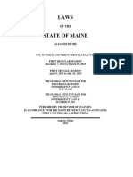 Laws of The State of Maine Passed by 131st Legislature