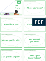 ESL CEFR Levelling Conversation Cards