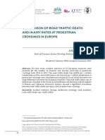 Comparison of Road Traffic Death and Injury Rates at Pedestrian Crossings