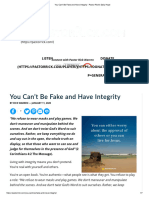 You Can't Be Fake and Have Integrity - Pastor Rick's Daily Hope