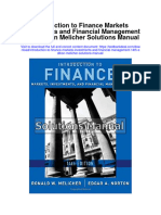 Introduction To Finance Markets Investments and Financial Management 14th Edition Melicher Solutions Manual