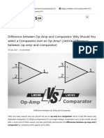 Difference Between Op-Amp and Comparator