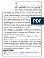 Docsity Synopsis of Hospital Management System