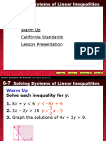 6-7 Solving Systems of Linear Inequalities