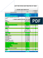 Spare Parts List For Stock Air Tractor at