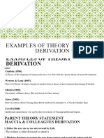 Examples of Theory Derivation