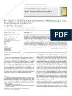 An Evaluation of The Impact of Stock Market Reforms On IPO Under-Pricing in China The Certification Role of Underwriters