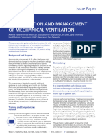 Issue Paper Safe Initiation and Management of Mechanical Ventilation