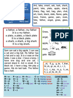 Reading Rules Letter A Pronunciation Exercises Phonics 107041