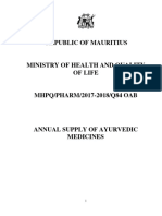 Bid Doc Annual Supply Ayurvedic Medicines