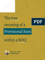 The True Meaning of A Provisional Sum Within A BOQ