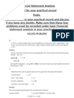 Fsa Practical Record Problems