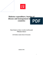 Diabetes Expenditure Burden of Disease and Management in 5 Eu Countries