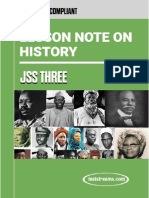 Second Term JSS3 History Lesson Note