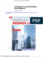 Dwnload Full Essentials of Business Law 8th Edition Liuzzo Solutions Manual PDF