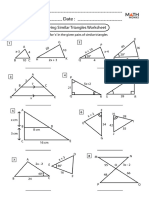 Solving Similar Triangles Worksheet
