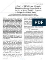 A Comparative Study of RIPASA and Alvarado Scores For The Diagnosis of Acute Appendicitis in Patients at University of Abuja Teaching Hospital, Abuja: A Prospective Cohort Study