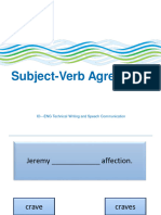 Subject Verb Agreement