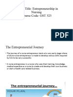 Entrepreneurship in Nursing