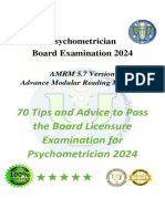 Tips and Advice To Pass The Psychometrician Board Exam