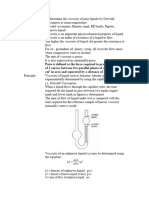 Viscosity of Liquid by Ostwald Viscometer