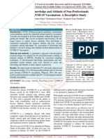 To Assess The Knowledge and Attitude of Non Professionals Regarding COVID 19 Vaccination A Descriptive Study